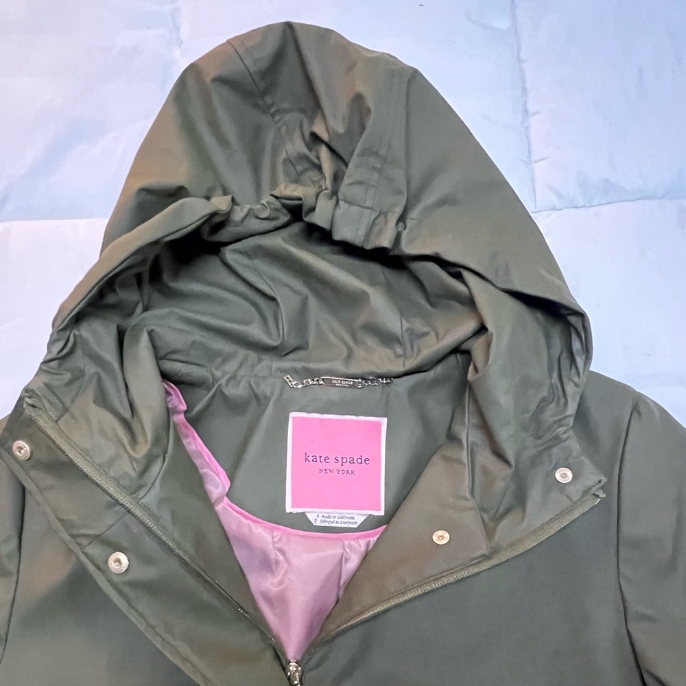 Kate Spade Olive Rain Jacket Coat Size Small